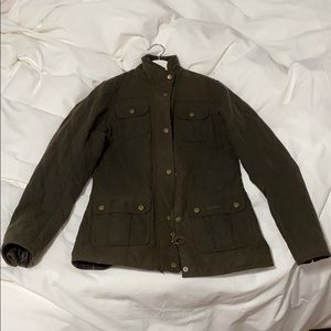 Barbour Original Tartan Waxed Quilted Barn Jacket